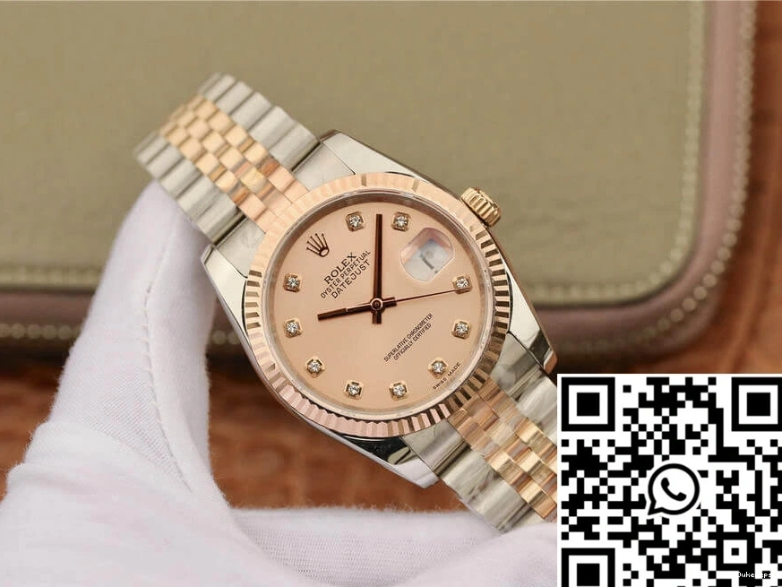 36MM Dial Rolex Factory Datejust 116231 Pink GM Diamond-set 0408